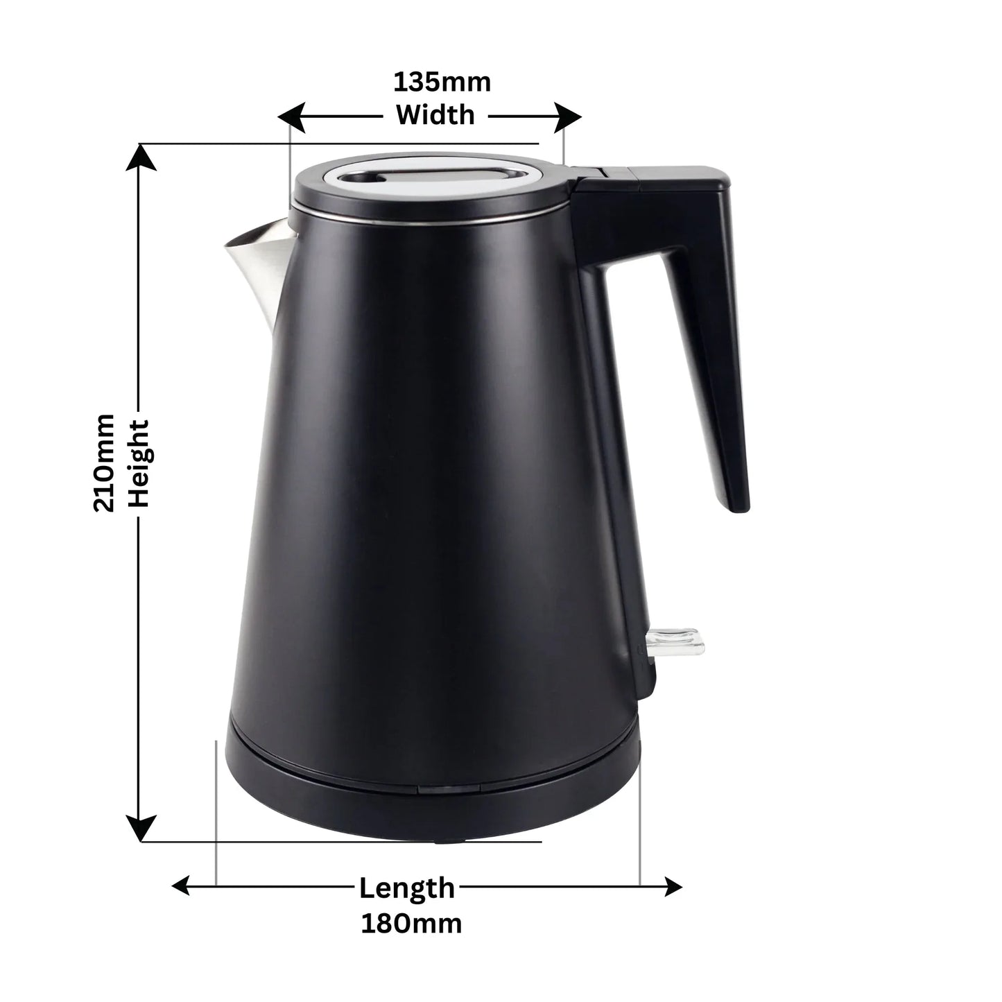 0.8L Stainless Steel Kettle - Black
(Double Layer) - Mekamart Australia