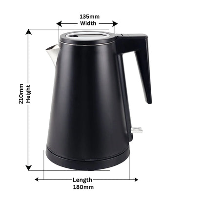 0.8L Stainless Steel Kettle - Black
(Double Layer) - Mekamart Australia