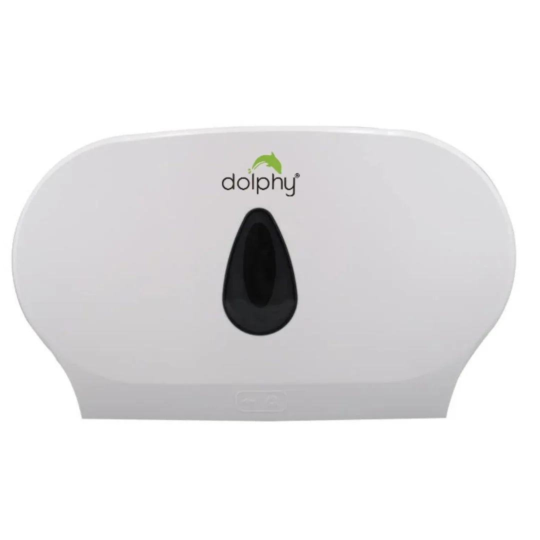 Twin Jumbo Toilet Roll Dispenser - White - Mekamart Australia