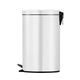 5L Round Stainless Steel Pedal Bin - White - Mekamart Australia