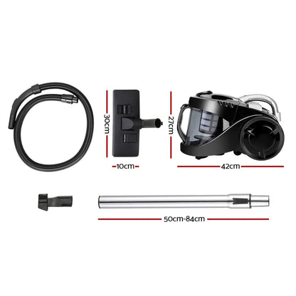 Devanti 2200W Bagless Vacuum Cleaner Black - Mekamart Australia
