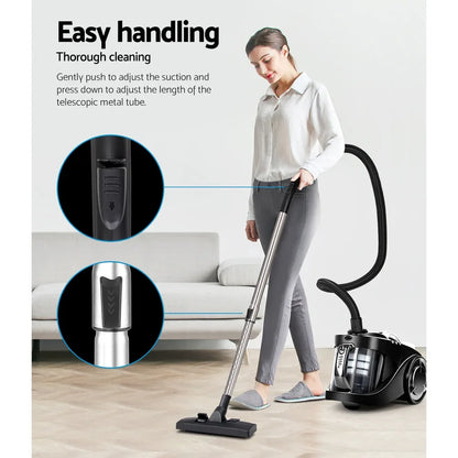 Devanti 2200W Bagless Vacuum Cleaner Black - Mekamart Australia