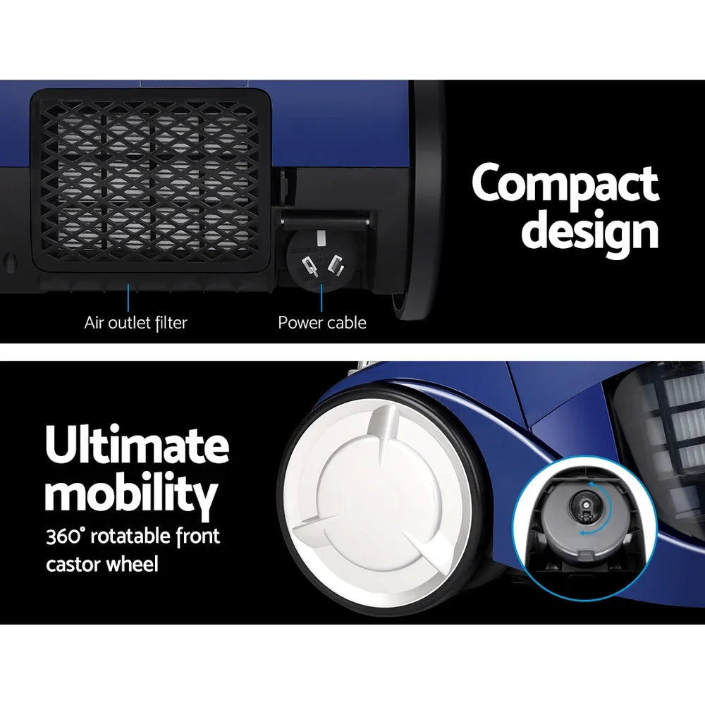 Devanti 2200W Bagless Vacuum Cleaner Blue - Mekamart Australia
