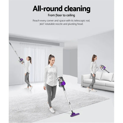 Devanti Stick Vacuum Cleaner Handheld Corded 450W Purple - Mekamart Australia