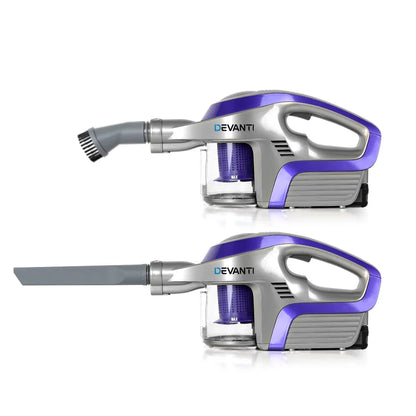 Devanti Stick Vacuum Cleaner Bagless Cordless 150W Purple - Mekamart Australia