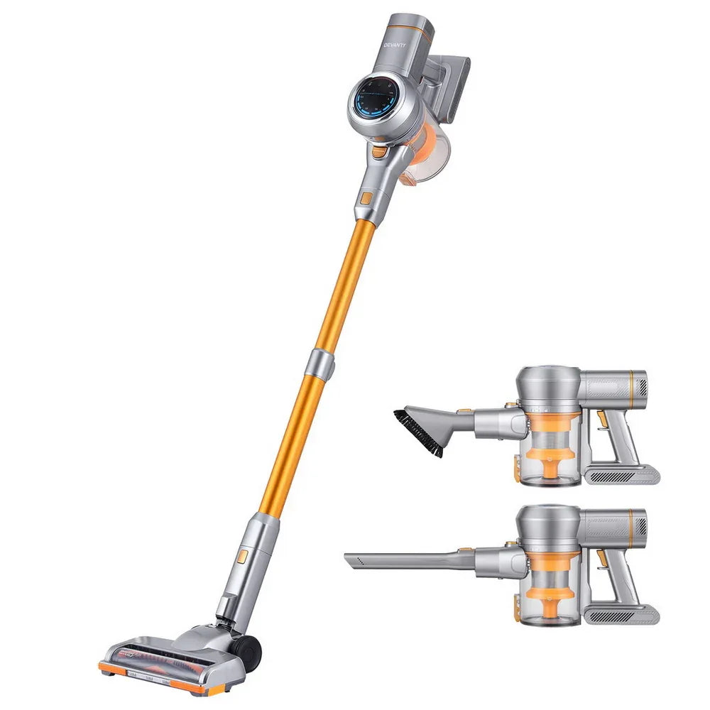 Devanti 300W Stick Vacuum Cleaner Cordless Self-Standing Golden - Mekamart Australia