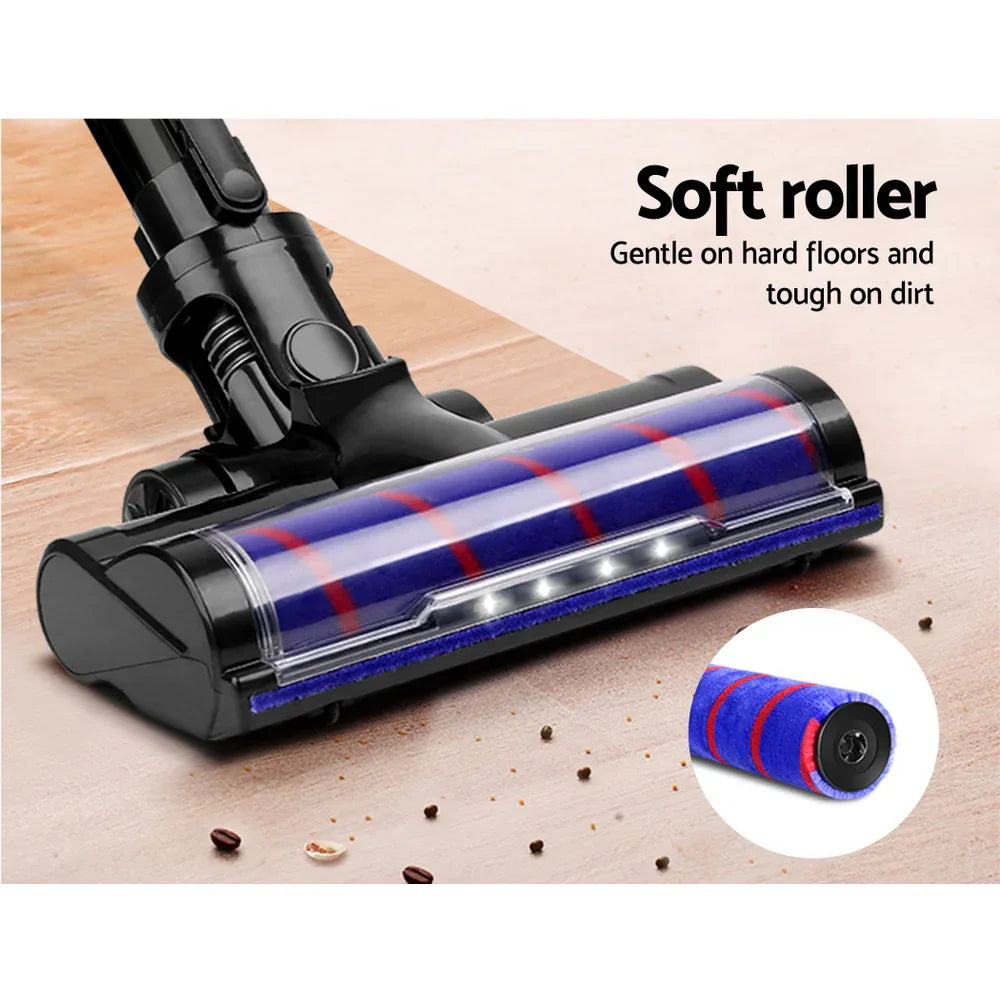 Devanti Stick Vacuum Cleaner Roller Brush Cordless 150W Purple - Mekamart Australia