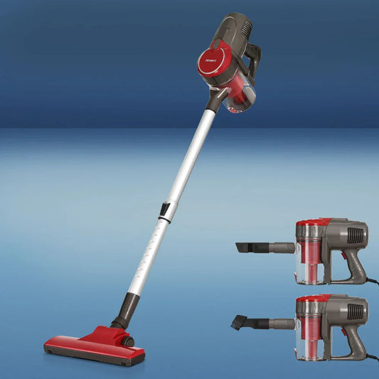 Devanti Stick Vacuum Cleaner Bagless Corded 500W Red - Mekamart Australia