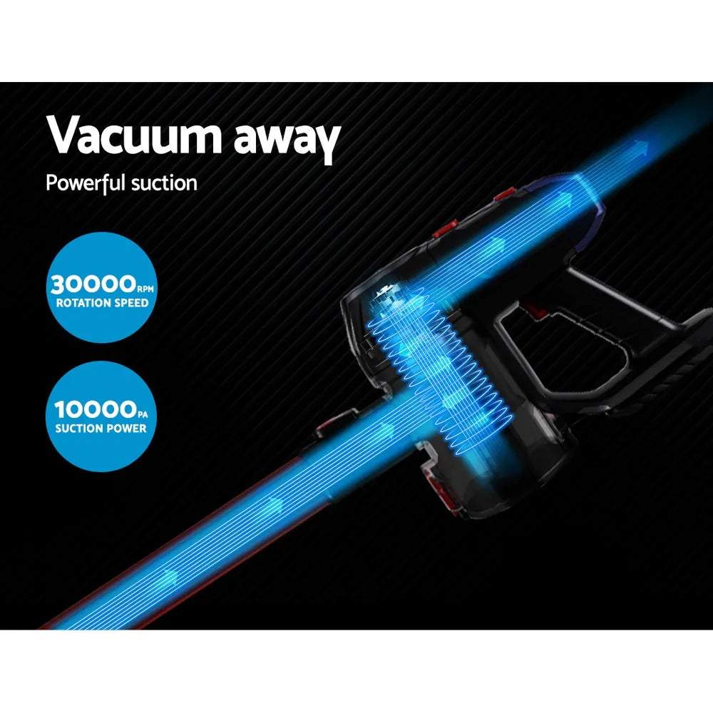 Devanti Stick Vacuum Cleaner HEPA Filter Red 150W - Mekamart Australia