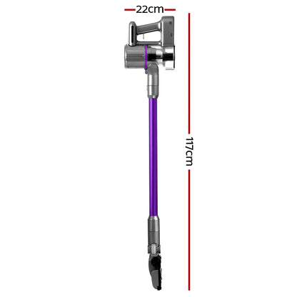 Devanti Stick Vacuum Cleaner Bagless Cordless 120W Purple - Mekamart Australia