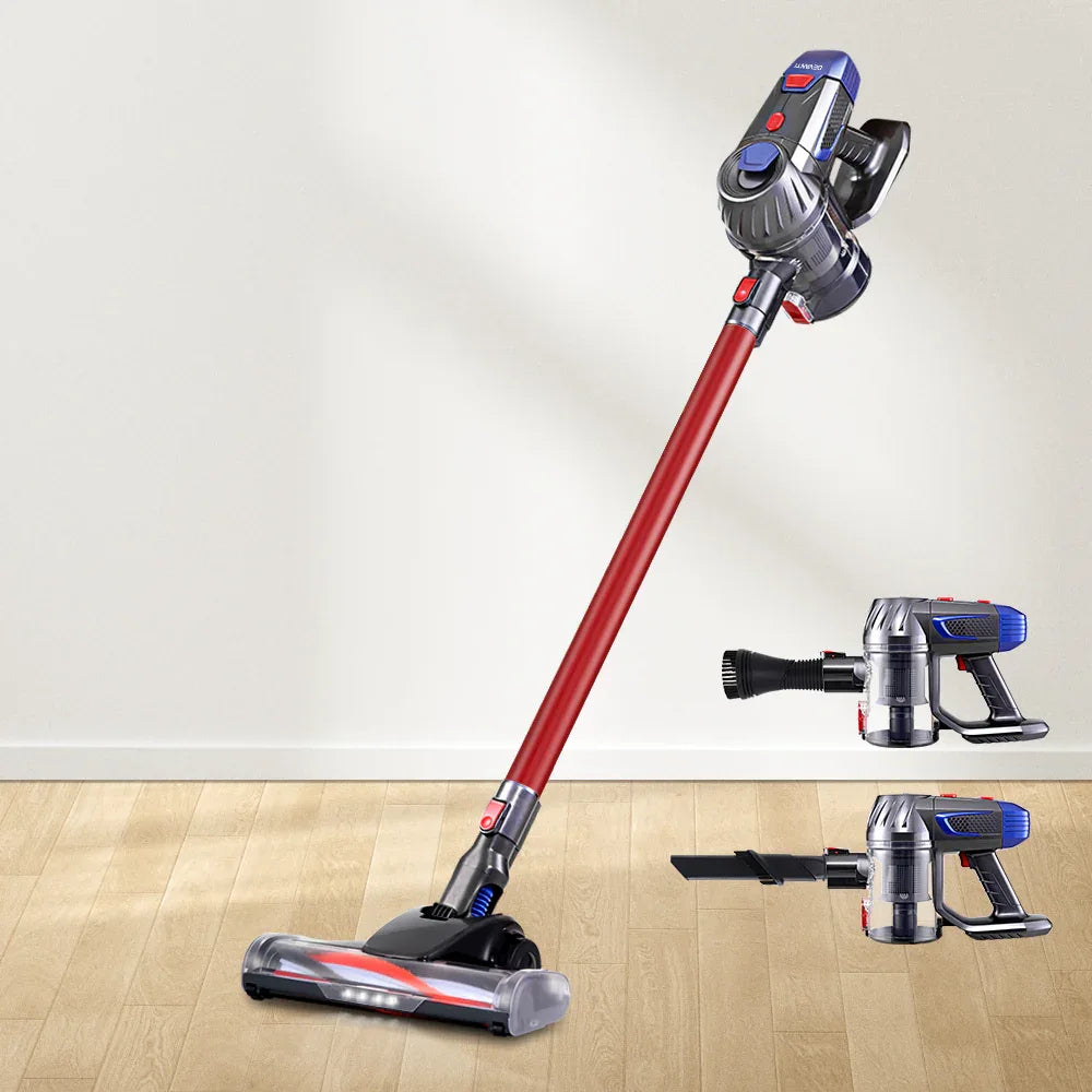 Devanti Stick Vacuum Cleaner Bagless Cordless Red 150W - Mekamart Australia