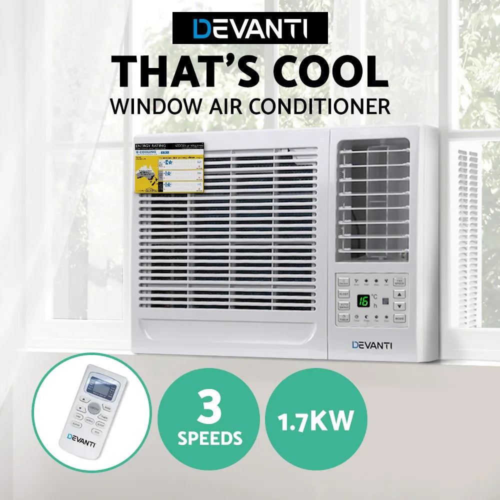 Devanti Window Air Conditioner 1.7kW - Mekamart Australia