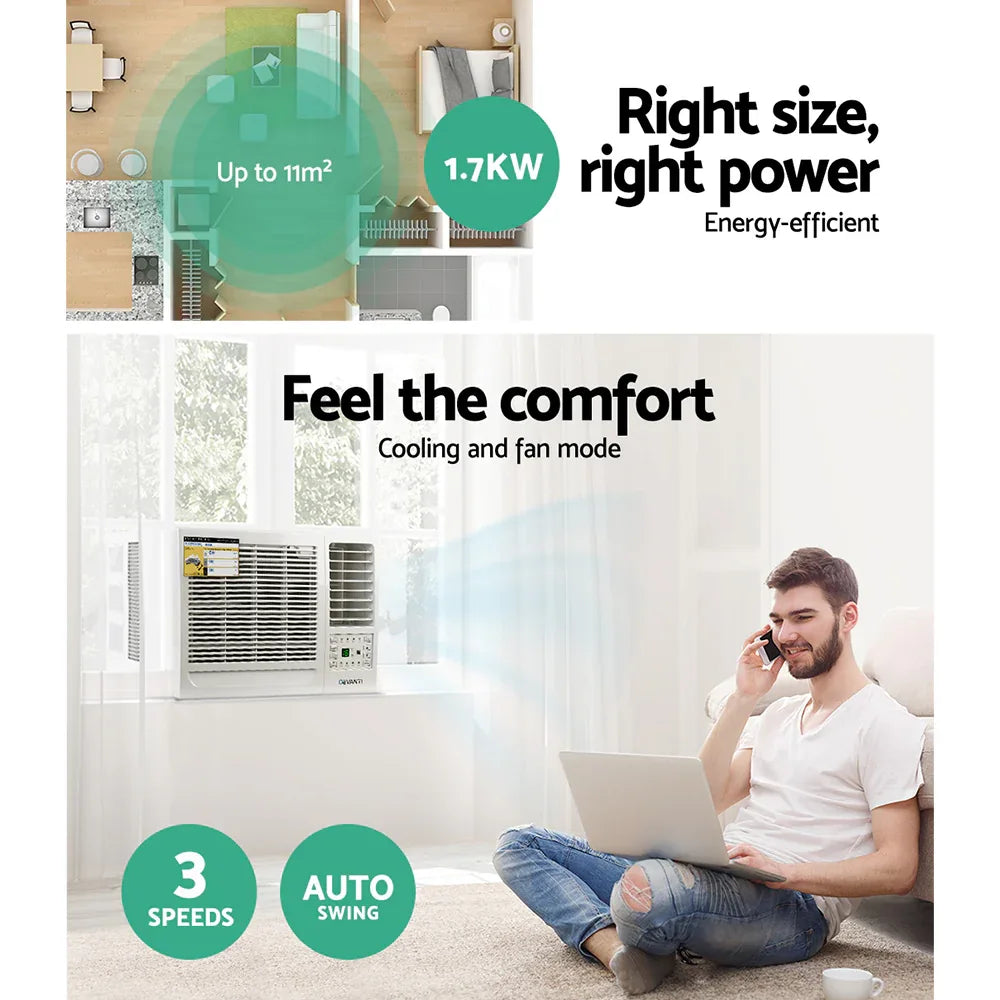 Devanti Window Air Conditioner 1.7kW - Mekamart Australia