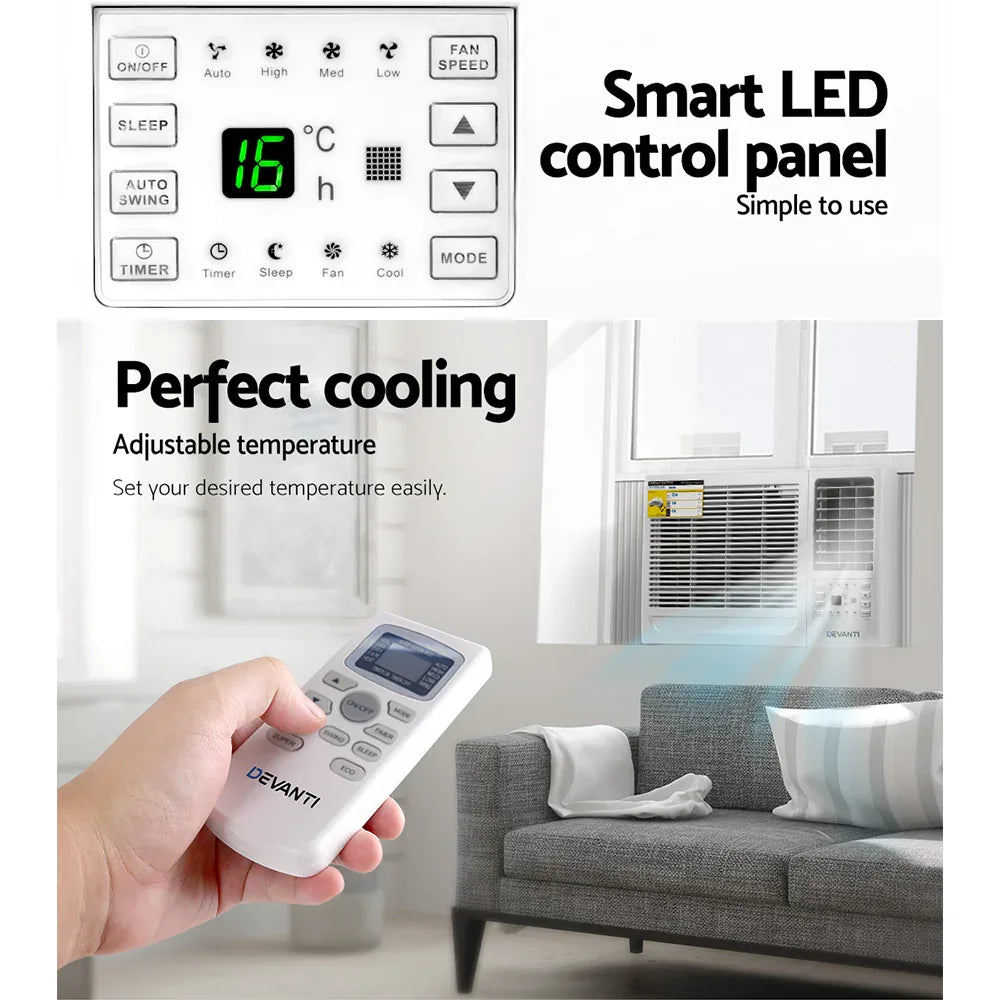 Devanti Window Air Conditioner 1.7kW - Mekamart Australia
