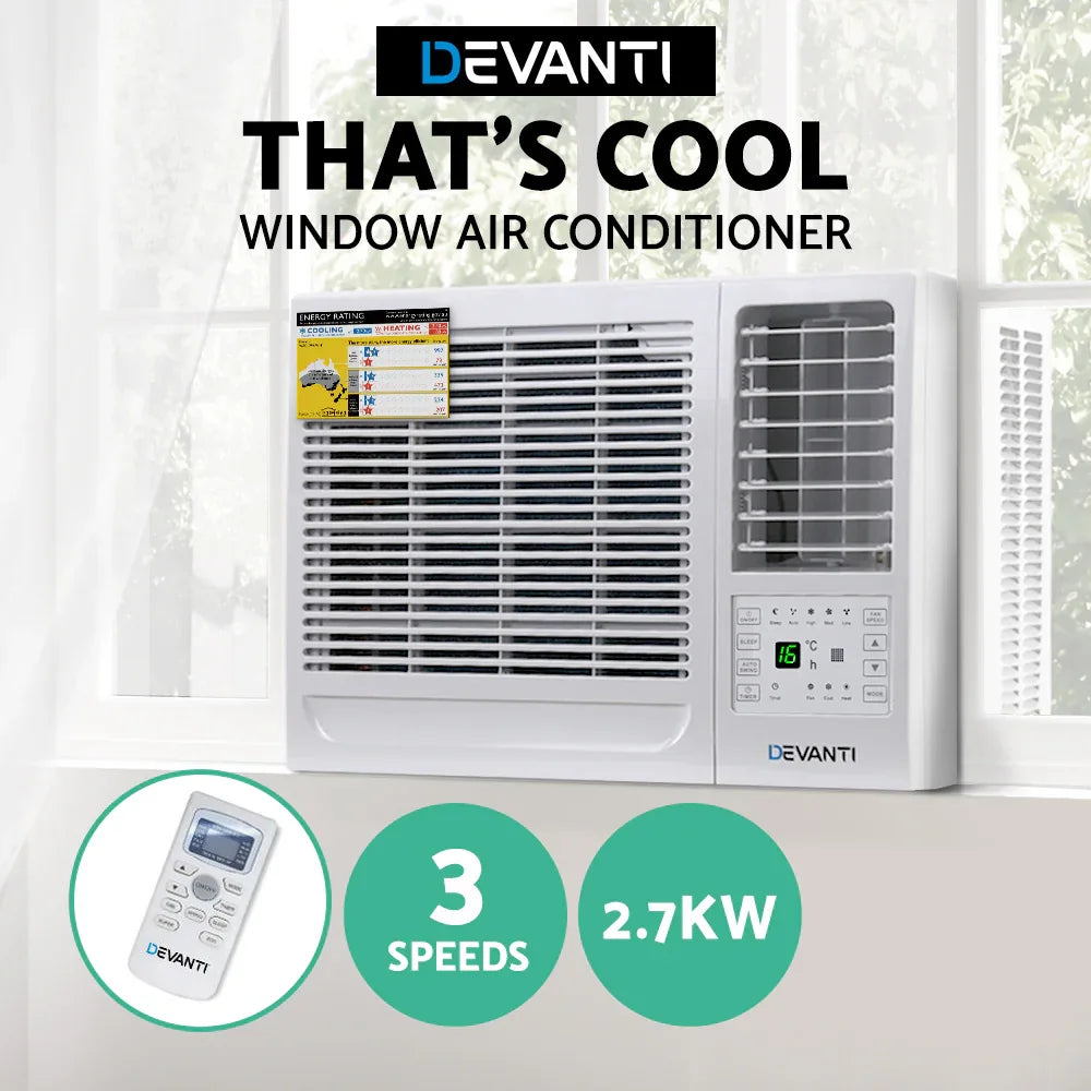 Devanti Window Air Conditioner 2.7kW - Mekamart Australia