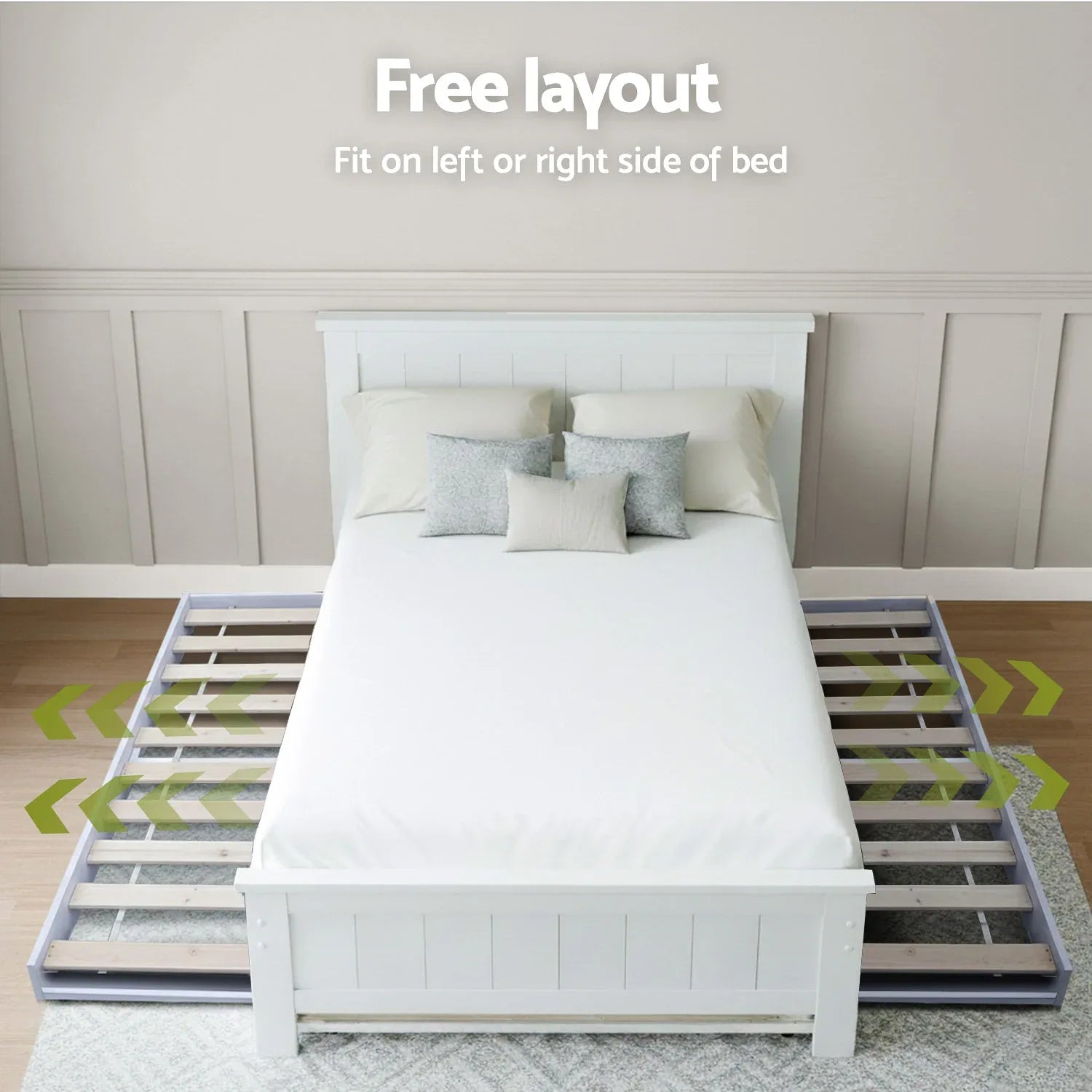 Artiss Bed Frame King Single and Bookshelf - Mekamart Australia