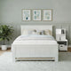 Artiss King Single Bed Frame and Bedside Table White - Mekamart Australia