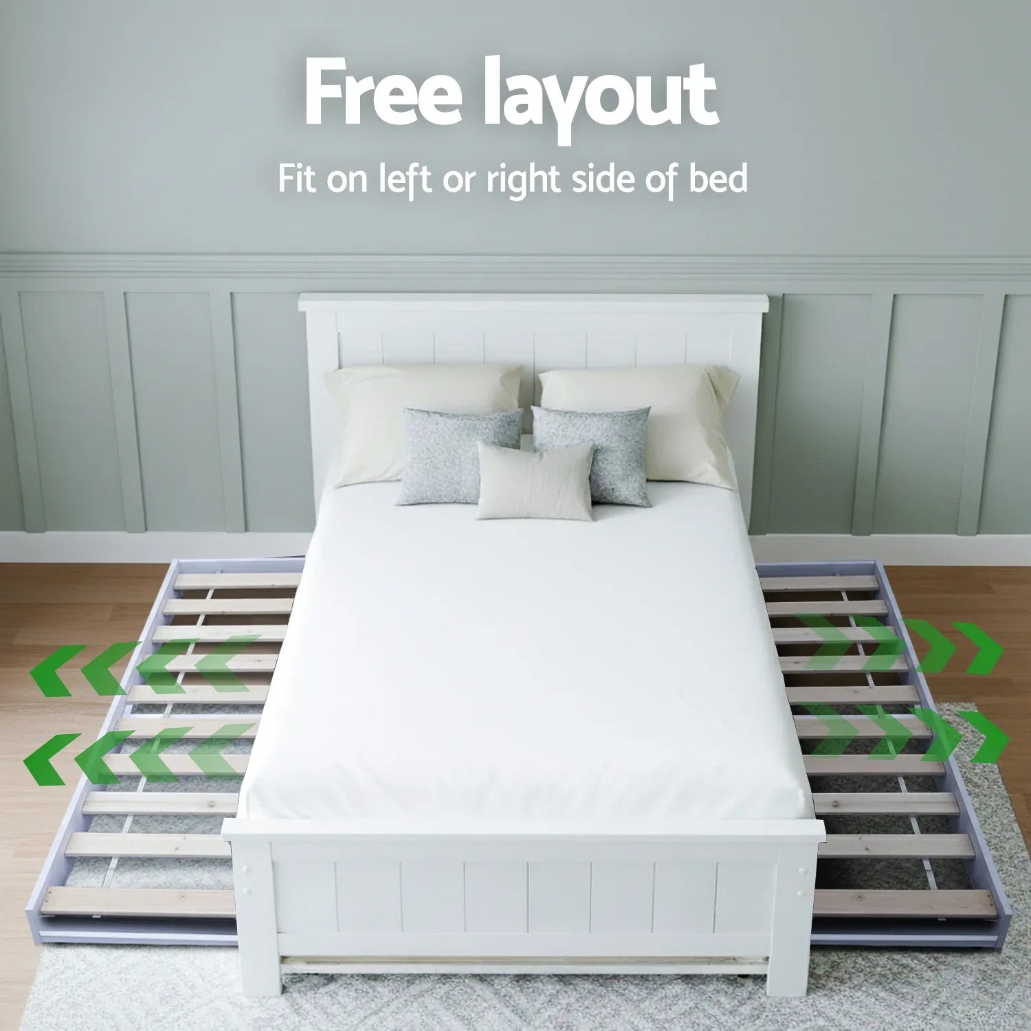 Artiss King Single Bed Frame and Bedside Table - Mekamart Australia