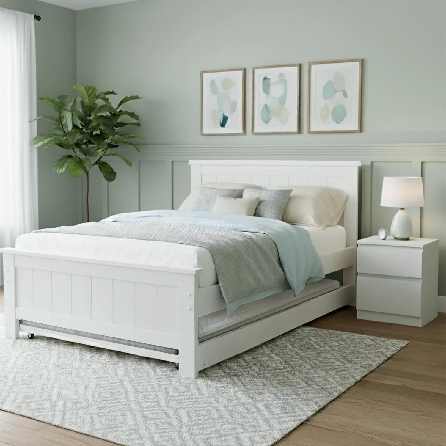 Artiss King Single Bed Frame and Bedside Table - Mekamart Australia