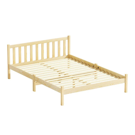 Artiss Bed Frame Double Size Wooden Oak SOFIE - Mekamart Australia