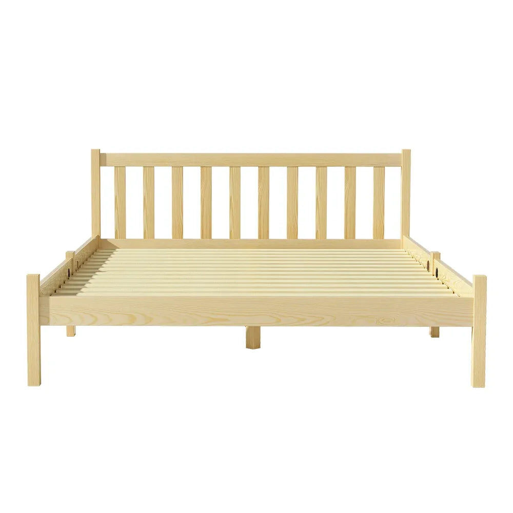 Artiss Bed Frame Double Size Wooden Oak SOFIE - Mekamart Australia