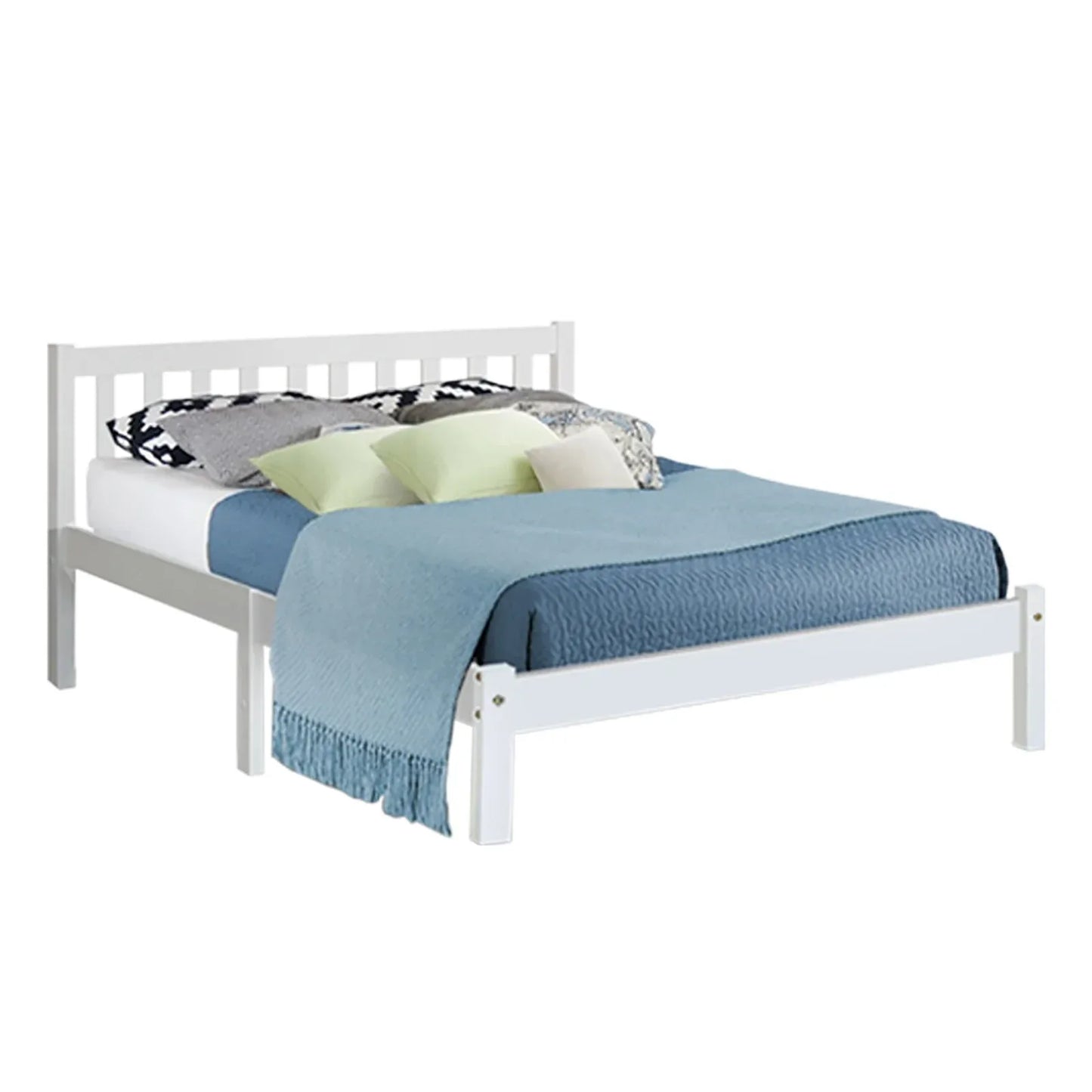 Artiss Bed Frame Queen Size Wooden White SOFIE - Mekamart Australia