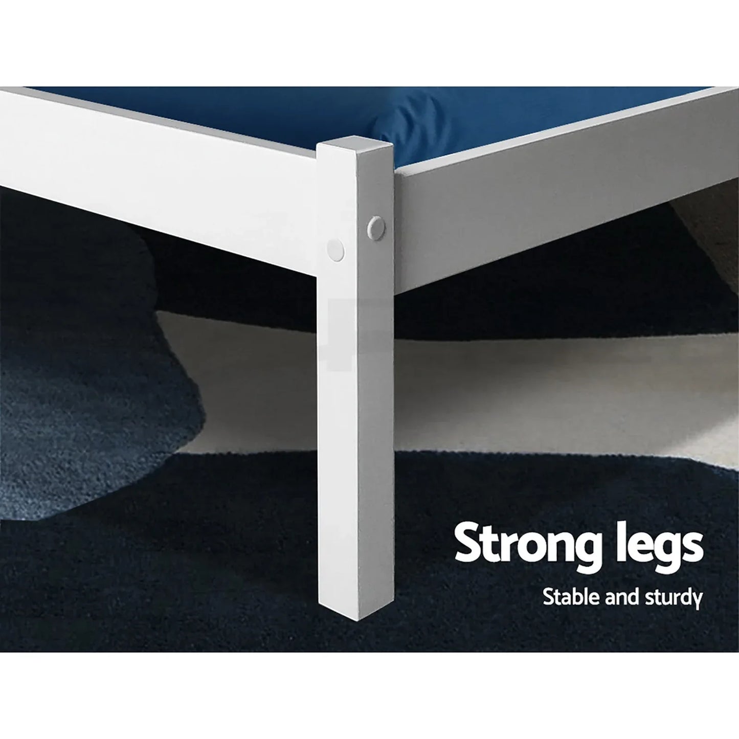 Artiss Bed Frame Queen Size Wooden White SOFIE - Mekamart Australia