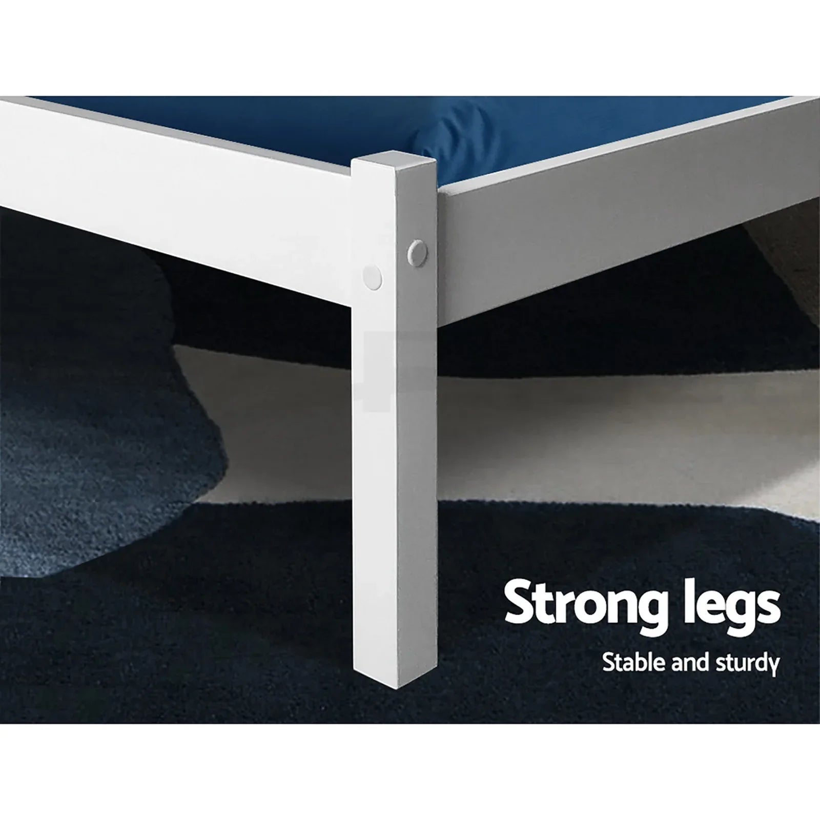 Artiss Bed Frame Queen Size Wooden White SOFIE - Mekamart Australia