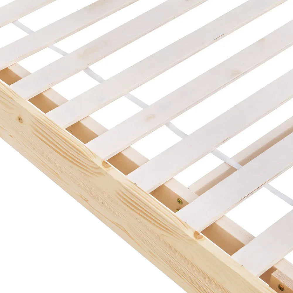 Artiss Bed Frame Double Size Floating Wooden Mattress Base Platform Timber ODIN - Mekamart Australia