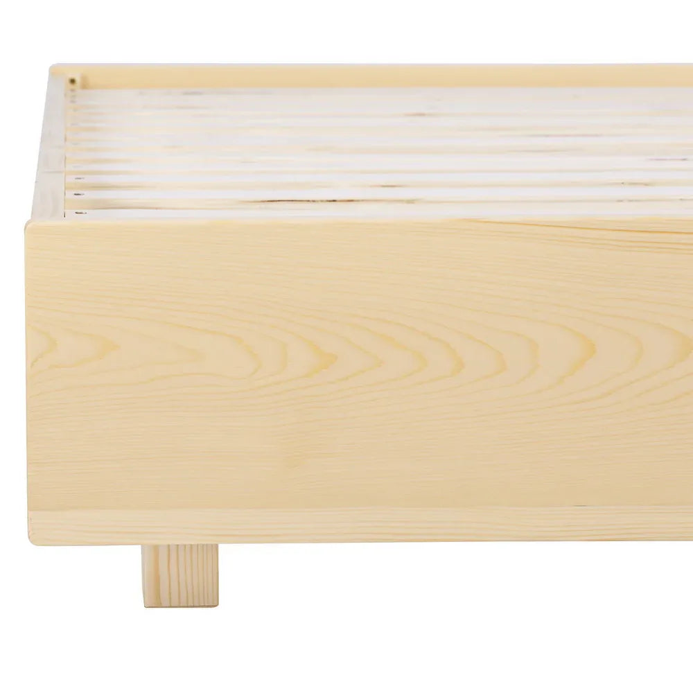 Artiss Bed Frame Double Size Floating Wooden Mattress Base Platform Timber ODIN - Mekamart Australia