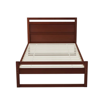 Artiss Bed Frame King Single Size Wooden Walnut WITTON - Mekamart Australia