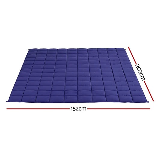 Giselle Bedding Weighted Blanket 11KG Kids Adults Heavy Gravity Relax Calm Blue - Mekamart Australia