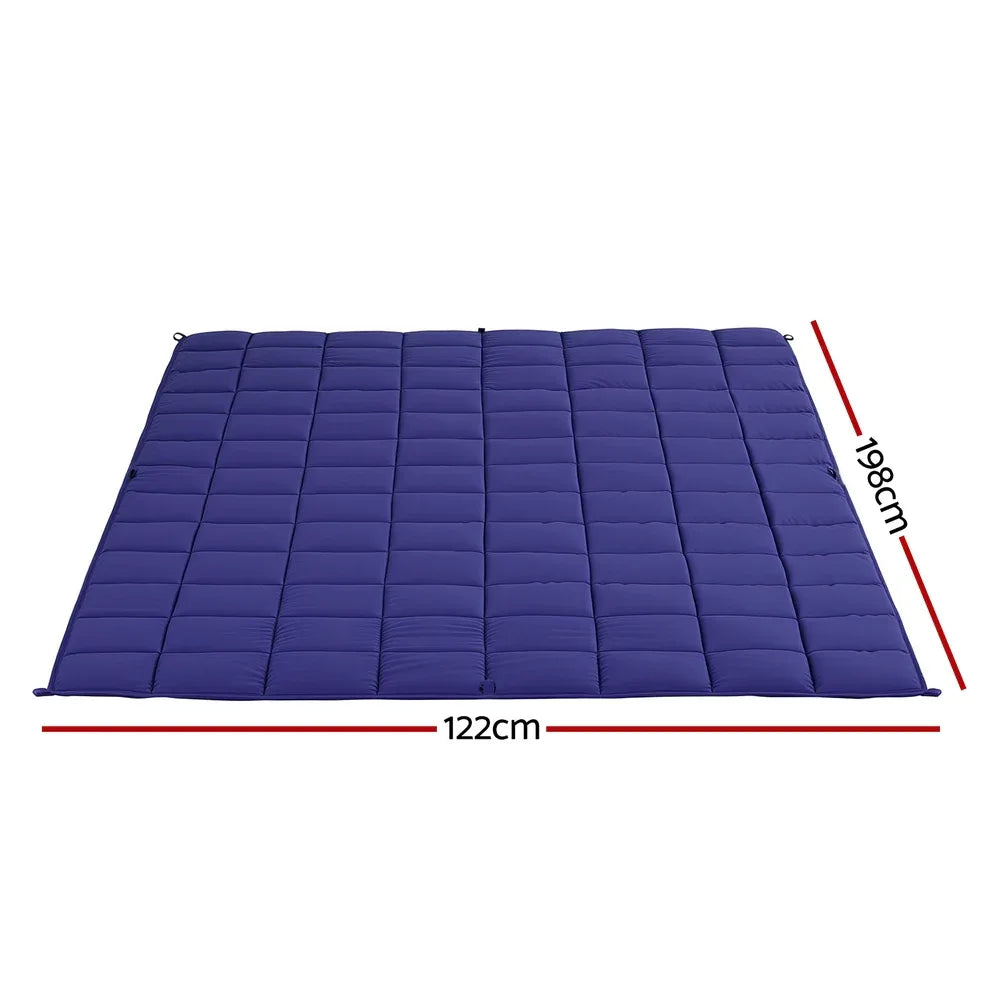 Giselle Bedding Weighted Blanket 6.8kg Kids Adults Heavy Gravity Relax Calm Blue - Mekamart Australia