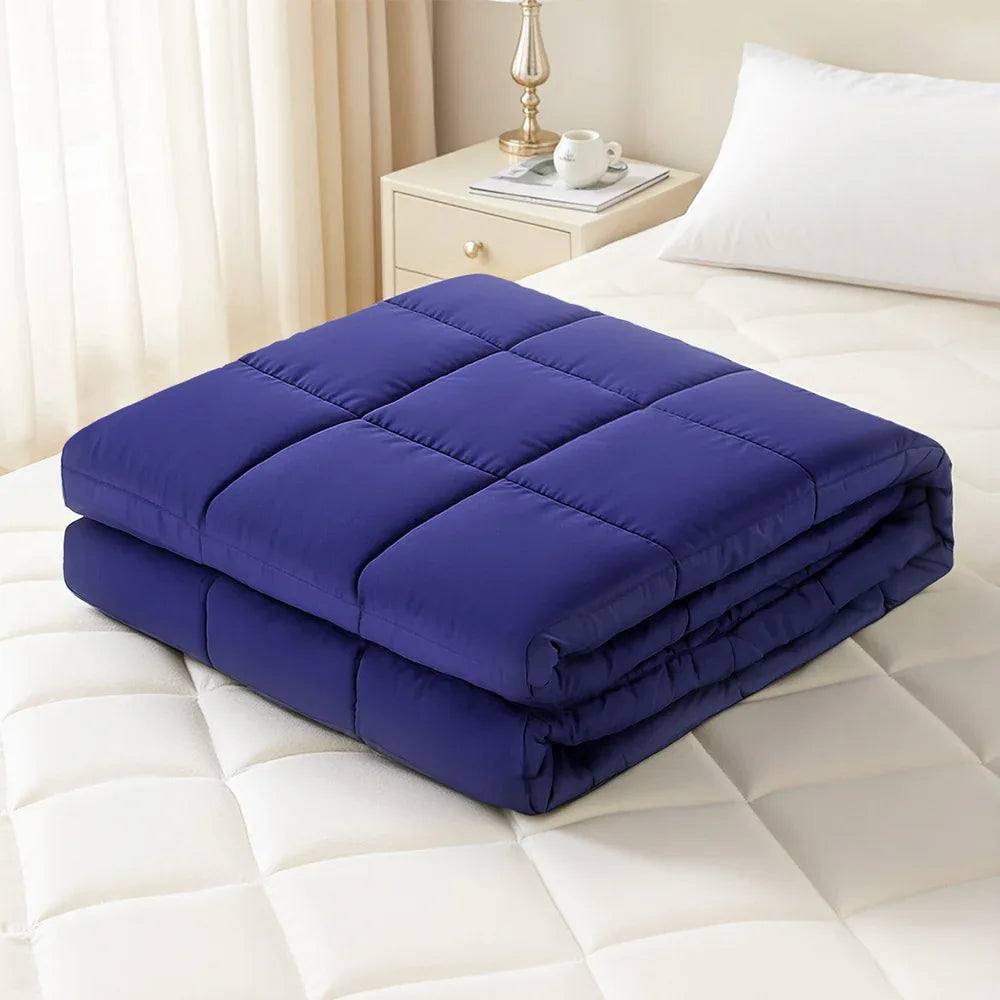 Giselle Bedding Weighted Blanket 9KG Kids Adults Heavy Gravity Relax Calm Blue - Mekamart Australia