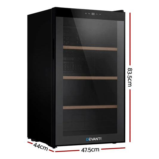 Devanti Wine Fridge Cooler 34 Bottles - Mekamart Australia