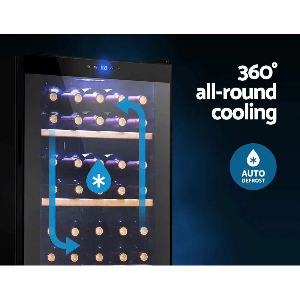 Devanti Wine Fridge Cooler 34 Bottles - Mekamart Australia