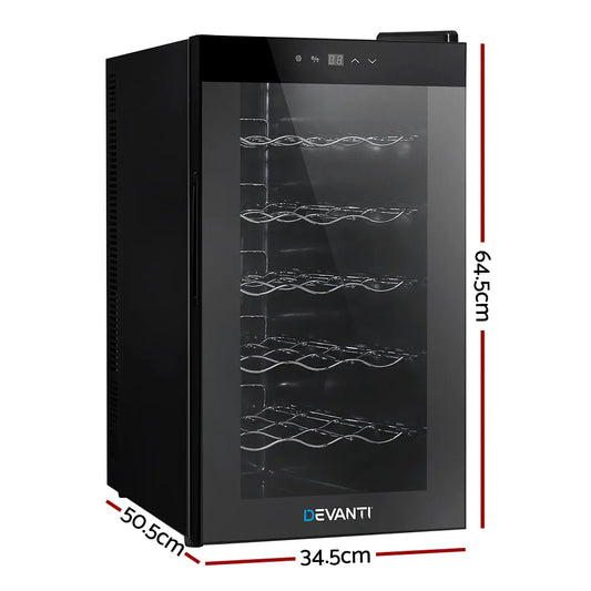 Devanti Wine Fridge Cooler 18 Bottles - Mekamart Australia