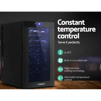 Devanti Wine Fridge Cooler 18 Bottles - Mekamart Australia