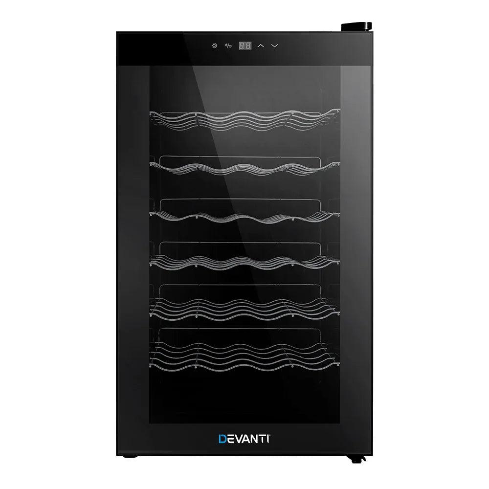Devanti Wine Fridge Cooler 28 Bottles - Mekamart Australia