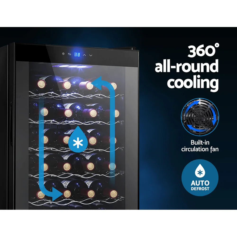 Devanti Wine Fridge Cooler 28 Bottles - Mekamart Australia