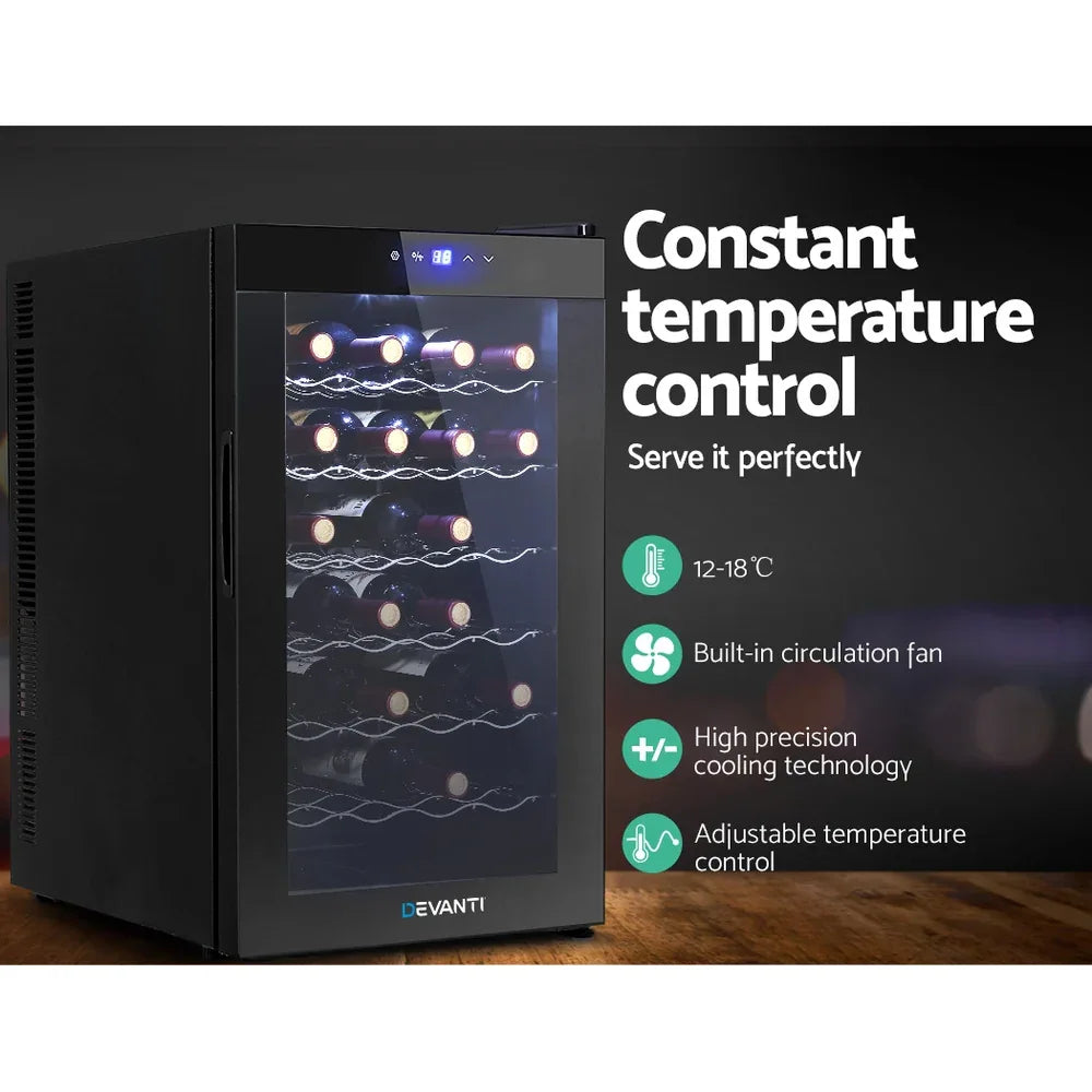 Devanti Wine Fridge Cooler 28 Bottles - Mekamart Australia