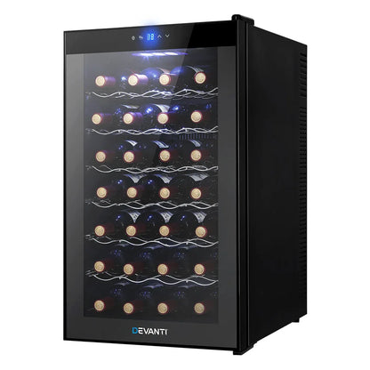 Devanti Wine Fridge Cooler 28 Bottles - Mekamart Australia