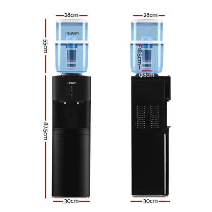 Devanti Water Cooler Dispenser Stand 22L Bottle Black - Mekamart Australia
