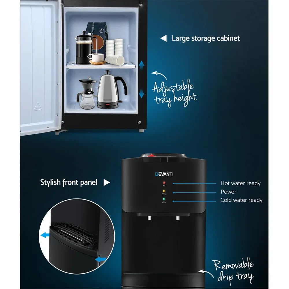 Devanti Water Cooler Dispenser Stand Black - Mekamart Australia
