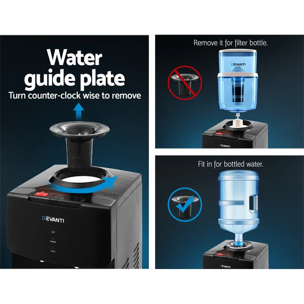 Devanti Water Cooler Dispenser Stand Black - Mekamart Australia