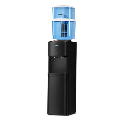 Devanti Water Cooler Dispenser Stand 22L Bottle Black w/2 Filter - Mekamart Australia