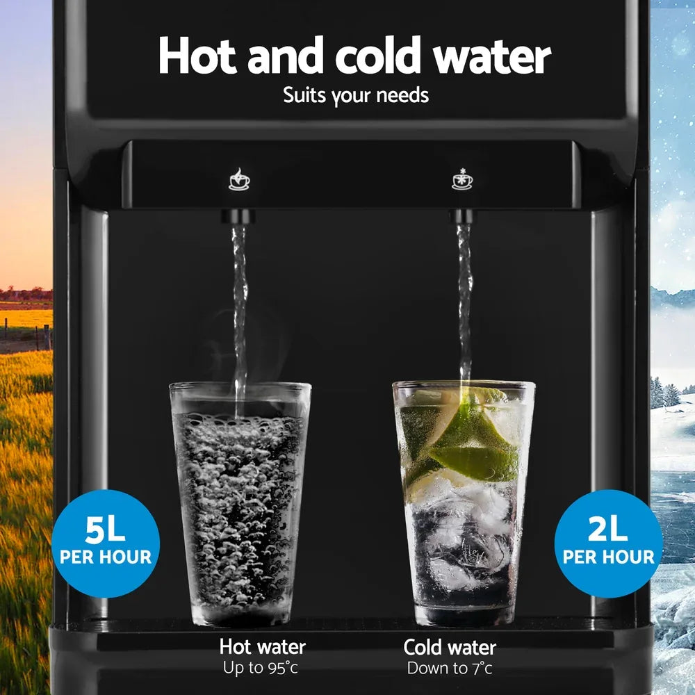 Devanti Water Cooler Dispenser Bench Top 22L Black - Mekamart Australia