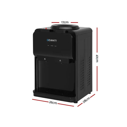 Devanti Water Cooler Dispenser Bench Top Black - Mekamart Australia
