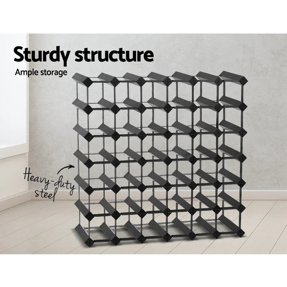 Artiss Wine Rack 42 Bottle Black - Mekamart Australia