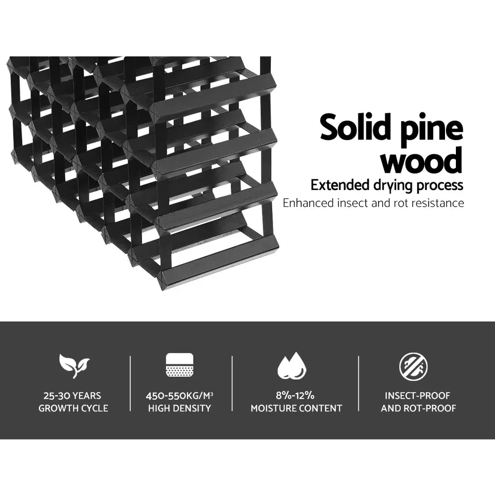Artiss Wine Rack 42 Bottle Black - Mekamart Australia